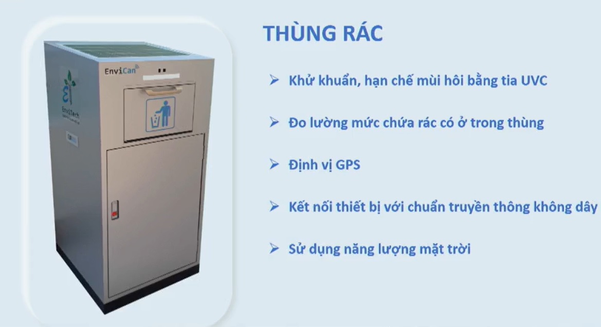 Sinh viên làm thùng rác thông minh