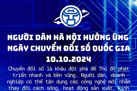 Hà Nội hưởng ứng ngày chuyển đổi số quốc gia 10.10